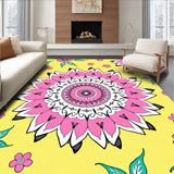 Inspired Symmetrical Botanical Motif with Petal Details(Yellow)