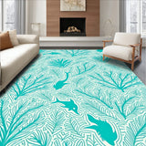 Tropical Fish Mosaic with Underwater Garden Vines(Ivory)