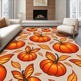 Harvest Gourd Monarch Wing Semi Circle Doormat Welcome(Orange)