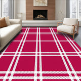 Rustic Holiday Tartan Design with Crisp Crosshatch and Layered Squares(Red)