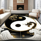 Sophisticated Geometric Yin Yang(Black)