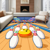 Cartoon Smiley Bowling Ball Strike Setup(Brown)