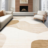Abstract Beige Area Pair Comfort Standing Mat Non Slip(Beige)