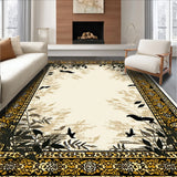 Ultra Soft Area Rug, Non Slip, Stain Resistant, Washable Area Rugs for Living Room, Bedroom, Cheetah Bordered Animal(Beige)