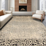 Safari Inspired Area Rug with Wild Spotted Design(Beige)