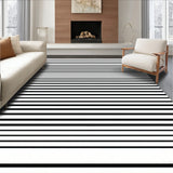 Contemporary Black Stripe Geometric(Gray)