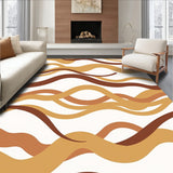 Abstract Cascade Motif with Subtle Earth Toned Waves(Brown)