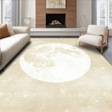 Nightfall Taupe Half Moon with White Celestial Art(Beige)