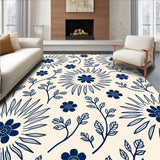 Botanical Garden Artistic Blossoms Contemporary Decorative Motif(Beige)