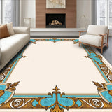 Vintage Lace Medallion with Subtle Baroque Flourishes(Blue)