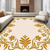 Farmhouse Botanical Vine Scroll with Traditional Floral Motifs(Gold)