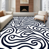 Abstract Wavy Labyrinth Maze Stylish (Black)