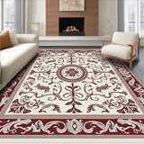 Elegant Damask Scrollwork with Intertwined Leafy Vines and Flair(Brown)