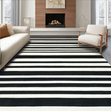 Modern Entry Bold Striped Design Indoor(Black)