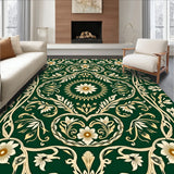 Victorian Inspired Botanical Layout with Stylized Ferns and Blossoming Florals (Green) - ODIKA