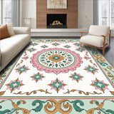 Ornate Palais Arabesque Motif with Flourishes and Vintage Charm(Pink)