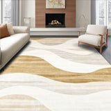 Abstract Wave Area for Modern Home Decor(Beige)