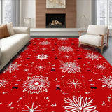 Festive Snowflake Wonderland Holiday Throw(Red)