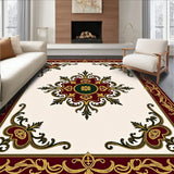 Vintage Damask with Scrollwork Embellishments(Burgundy)