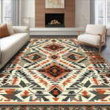 Boho Chic Area Abstract Geometric Accent for Entryways(Beige)