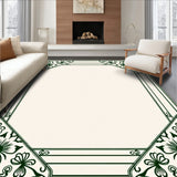 Elegant Heirloom Transitional Floral Damask Symmetrical (Green)