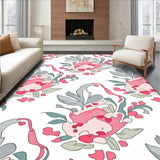 Artisan Interlocking Fleur Mosaic with Faded Watercolor Florals(Pink)