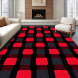 Vintage Checkered with Classic Gingham Design(Red)