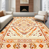 Aztec Inspired Area with Warm Hues Geometric(Beige)