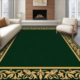 Gothic Revival Garden with Intricate Fleur de and Laurel Borders(Green)