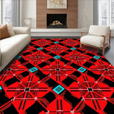 Classic Plaid Lattice Interlocking with Festive Check Motifs(Red)