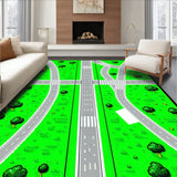 Trendy Neutral Toned Garage Scene(Green)