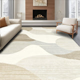 Harmony Haven Beige Abstract Area with Sophisticated Design(Beige)