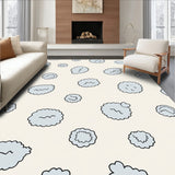 Farmhouse Sheep Motif Tufted Decorative Area Covering(Ivory)