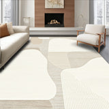 Chic Cream & Beige Abstract Lines Area Versatile(Beige)