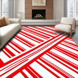 Cane Stripe Anti Slip Hallway Covering(Red)