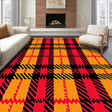 Harvest Gingham Plaid with Diagonal Crosshatch Motif(Red)