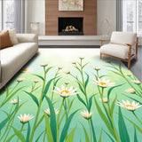 Ethereal Watercolor Botanical Meadow Stain Resistant(Green)