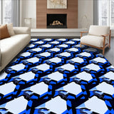 Avant Garde Honeycomb Hexagonal Artistic Sophisticated Unique(Blue)
