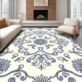 Floral Scrollwork Paisley Ornate Symmetrical(Ivory)