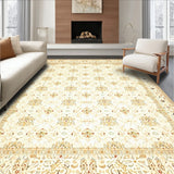 Refined Beige Area Featuring Intricate Floral and Geometric Motifs(Ivory)