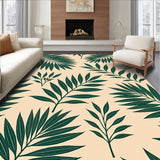 Tropical Foliage Wilderness Print with Nature Inspired Botanical Motifs(Beige)