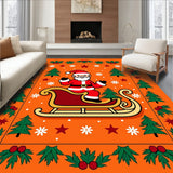 Santa Claus Festive Sleigh with Holiday Accents(Orange)
