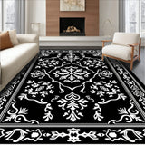 Vintage Damask Floral Baroque Palace Mansion (Black)