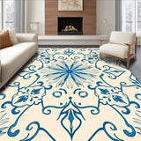 Timeless Botanical Swirl Abstract Artisan (Blue) - ODIKA