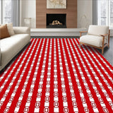 Hexagonal Honeycomb Fade Resistant Waterproof Floor Covering(Red)