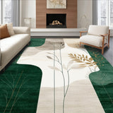 Abstract Shape Beige Dark Green(Green)
