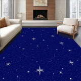 Celestial Night Sky Twinkling Constellation Decorative Floor (Blue)