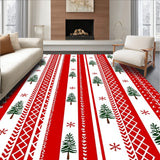 Festive Highland Check with Whimsical Pine Sprig Overlay(Red)