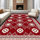 Festive Nordic Inspired Interlocking Motifs with Vintage Charm(Red)