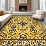 Elegant Damask Scroll Distressed Ancient Arabesque Decorative(Yellow)